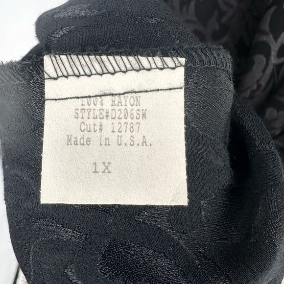 Spencer Alexis Maxi Dress Black Sleeveless Rayon Jacquard Long 1X Black Evening - Picture 10 of 11